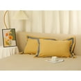 thumbnail image 7 of Unique Bargains Polyester Wrinkle Resistant Pillow Shams Set of 2 with Envelope Closure Queen Yellow, 7 of 7