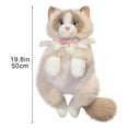 thumbnail image 3 of Realistic Ragdoll Cat Stuffed Animal Backpack Cat Backpack Plush Toy Cute Handcrafted Cat-Shaped Bag Stuffed Animals Backpack for Women Casual Backpack for & Cat Lovers, 3 of 8