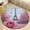 Flannel, variant on Eiffel Tower Pink Bicycle Round Area Rugs for Bedroom Living Room, 5FT Soft Indoor Circle Carpets, Carpet Home Decor Floor Mat
