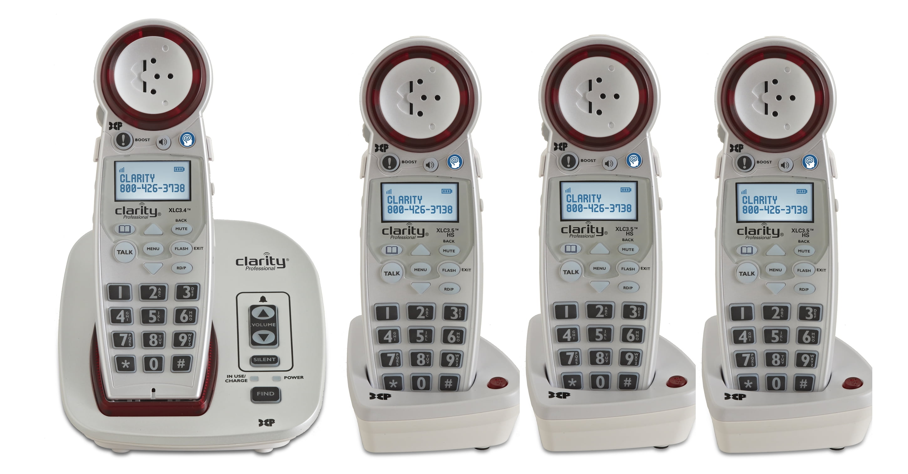 CLARITY-D702C3 Extra loud and clear handset speakerphone Cordless Telephones 