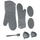 thumbnail image 3 of Guantes de cocina de silicona, 7 unidades/juego de aislamiento térmico para horno, guantes de aislamiento térmico, almohadilla aislante, eficiencia maximizada, 3 of 8