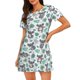 thumbnail image 1 of Fotbe Bears and Tropical Leaves Bata de Dormir para Mujer con Estampado, Camisón de Algodón de Manga Corta, Ropa de Dormir Casual, 1 of 6
