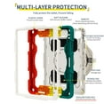 thumbnail image 4 of DWaybox Case for iPad Pro 11-inch M5 2025 Model A3357/A3358, Heavy Duty Shockproof Cover with 360° Rotating Ring Stand, 3-Layer PC + Silicone Armor Protection -Rainbow Red, 4 of 4