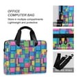 thumbnail image 4 of FORMRS 16" Laptop Bag Carrying Sleeve Case with Handle Travel Shoulder Briefcase, Colorful Geometric Pattern, 4 of 8