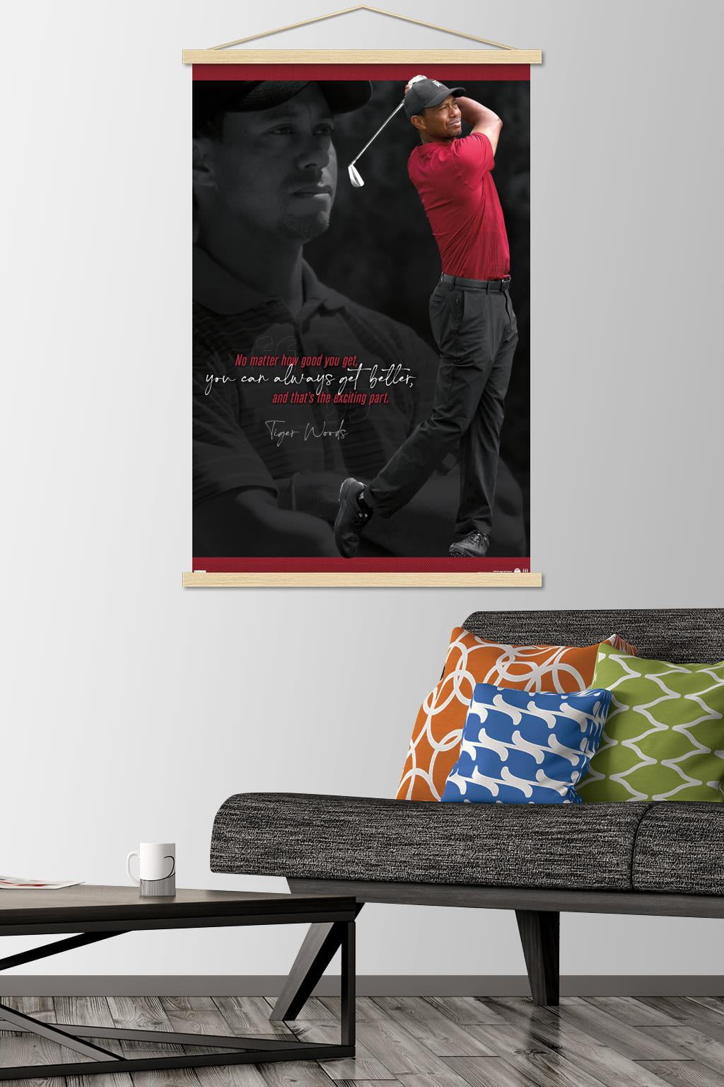Tiger Woods - Always Get Better 24" x 40" Framed Poster, by Trends International