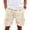Beige, variant on Men's Corduroy Shorts Casual Elastic Waist Drawstring Lightweight Summer Beach Shorts