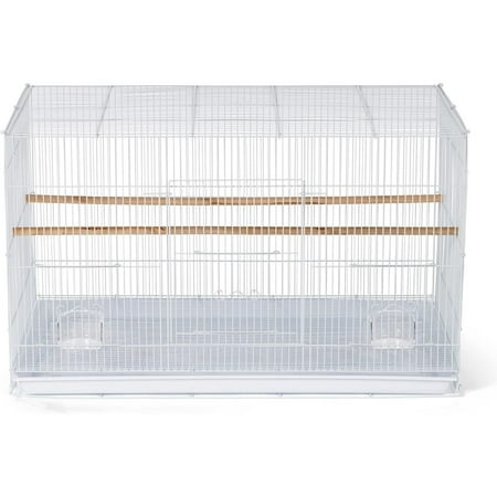 HomeStock Medieval Moods Flight Bird Cage with Castle-Inspired Design, Spacious Interior, Durable Construction, and Ample Room for Birds to Fly, Play-Color:White