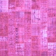 thumbnail image 1 of Ahgly Company Indoor Square Patchwork Purple Transitional Area Rugs, 5' Square, 1 of 4