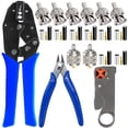 thumbnail image 1 of Kit de herramientas para cables coaxiales mxuteuk, herramienta de crimpado BNC con conectores, 1 of 6