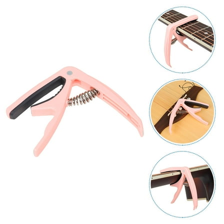 IBASETOY Universal Pink Guitar Capo with Smooth Clamp for Acoustic and Electric Guitars