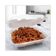 thumbnail image 3 of Insulated Foam Hinged Lid Containers 1-Compartment 9 x 9.4 x 3 White 200/Pack 2 Packs/Carton 90HT1, 3 of 6