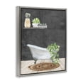 thumbnail image 4 of Stupell Industries Relaxing Greens Bathroom Bath & Laundry Painting Gray Floater Framed Canvas Art Print Wall Art, 25 x 31, 4 of 10