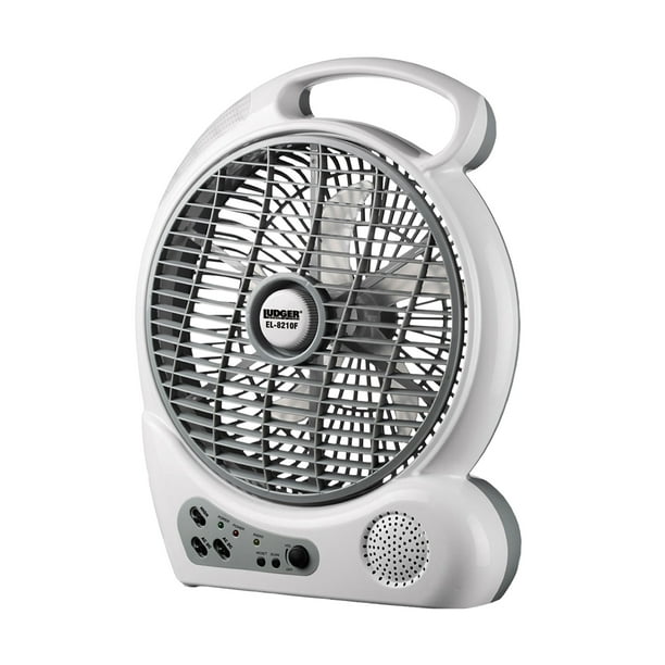 Ludger Power & Light EL8210F Portable 10 Inch Rechargeable Fan with