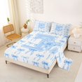 thumbnail image 2 of Manfei Letter E Initial Monogram Queen Sheet Sets For Kids,Girly Bowknot Bed Set For Bow Lovers,4-Piece, 2 of 6