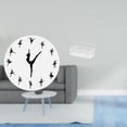 thumbnail image 2 of Reloj de pared con diseño de bailarina de ballet con estantes y cesta de almacenamiento de alambre de metal, organizador para cocina, baño, oficina, d, 2 of 8