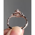 thumbnail image 4 of 2 CT Marquise Cut Lab Created Diamond Women's Engagement Ring 14K Rose Gold Plated Silver, 4 of 5
