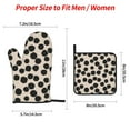 thumbnail image 3 of Oven Mitts and Pot Holders 4 Piece, Irregular black polka dots High Heat Slip Resistant Oven Mitt and Trivets Set Kitchen Oven Glove Pot Holders for Cooking Baking Grilling, 3 of 7