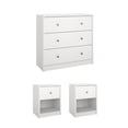 thumbnail image 5 of Tvilum Studio 3-Piece Bedroom Set - Chest And Nightstand Set Of 2, White, 5 of 11