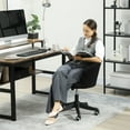 thumbnail image 2 of Vinsetto Chaise de Bureau Duveteuse à Hauteur Réglable, Sans Accoudoirs, Noire, 2 of 10