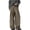 Khaki, variant on Mens Pleated Wide Leg Money Baggy Pants Casual Zipper Fly Pants Elastic Waist Loose Fit Fall Long Trousers with Pockets(Black/L)