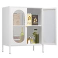 thumbnail image 6 of 2 Door Accent Cabinet,Metal Storage Cabinet with Adjustable Shelf,Buffet Sideboard for Bed Room,Living Room,Entryway,Hallway,Home,Hotel,Office,Garage,Kitchen,1 Removable Shelf., 6 of 10