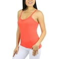 thumbnail image 3 of ToBeInStyle Womens Vibrant Comfortable Ruched Bust V-Neck Layering Tank Top, 3 of 4