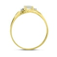 thumbnail image 5 of 10k Yellow Gold Oval Opal And Diamond Ring, 5 of 6