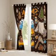 thumbnail image 3 of Castle Fairy Cute Camping Bear Blackout Curtains Set of 2 (52x84 Each) for Kids, Whimsical RV Tent Window Curtains for Bedroom, Brown Blue, 3 of 6