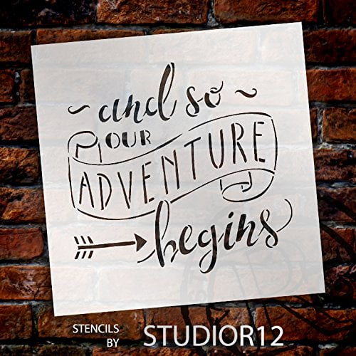 And So Our Adventure Begins - Word Stencil - 11