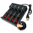 thumbnail image 3 of WINDLAND Portable USB 18650 Battery Charger For 18650 21700 26650 Rechargeable Batteries, 3 of 11