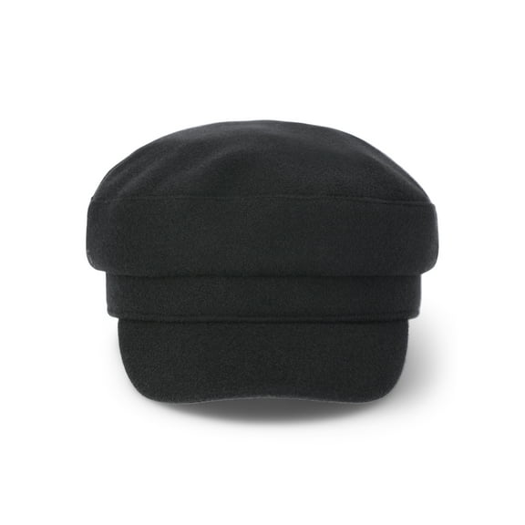 Time and Tru Women's Felt Cabbie, One Size, Black, Polyester