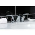 thumbnail image 3 of Kingston Brass KB951RXL Restoration Mini-Widespread Bathroom Faucet, Polished Chrome, 3 of 5