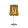 thumbnail image 2 of Yrmaups Lampe Extérieure Style Rattan Alimentée par Solar pour Cour, Éclairage de Table Étanche, Lampe d'Ambiance Portable pour Balcon, Patio, Jardin, Terrasse, 2 of 7