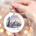 thumbnail image 4 of Statue of Liberty Christmas Ornament - New York City Xmas 2025 Gift for Traveller, Custom Name Text & Trip Memories Hanging Decoration, Christmas Ornament 2025, 4 of 5