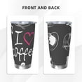 thumbnail image 3 of Salouo I Love Coffee Print 20oz Tumbler with Lid,Stainless Steel Vacuum Insulated Tumbler Durable Insulated Coffee Mug Thermal Cup with Splash Proof Sliding Lid-Straw Three-piece Set, 3 of 8