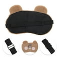 thumbnail image 2 of Unique Bargains 1 Pc Portable Cartoon Bearss Eye Mask for Travel Brown Fleece, 2 of 3