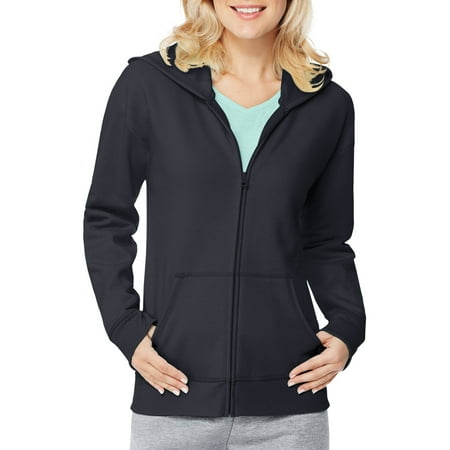 Women's Essential Fleece Full Zip Hoodie Jacket - Walmart.com