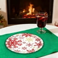 thumbnail image 5 of Red Snowflake Christmas Party Tableware Disposable Plates Cups Napkins Holiday Dinnerware for Festive Gatherings Family Celebrations(16 pcs Plates), 5 of 6