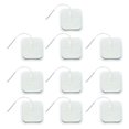 thumbnail image 1 of Parches de electrodos de 2 pulgadas, repuesto de conector de 2mm, parches musculares de electrodos de masaje reutilizables para electroterapia, 10 Uds., 1 of 8