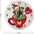 thumbnail image 3 of SKYSONIC Silent Wooden Round Wall Clock Christmas Pug Dog in A Red Cup Non Ticking Battery Operated Clocks for Home Office Living Room Bedroom, 3 of 3