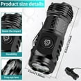 thumbnail image 2 of 2Pcs Three-Eyed Monster Mini Flashlight, German Three-Eyed Monster Mini Flash Super Power Flashlight, Pocket Flashlight with Clip, Mini Torch LED Flashlight, Portable Mini Pocket Torch (Black), 2 of 7
