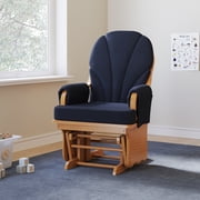 Foundations Lullaby Adult Glider Rocker, Navy and Natural