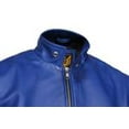 thumbnail image 7 of Mens Motorcycle Style Blue Designer Genuine Leather Jacket SouthBeachLeather, 7 of 7