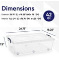 thumbnail image 2 of Superio Bac de Rangement en Plastique avec Couvercle, Boîte pour sous le Lit, Contenant de Rangement Empilable avec Fermeture à Loquet (42 Pintes), 2 of 5
