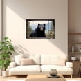 thumbnail image 4 of ZHONGYUTONG Bear Wall Art Canvas Animal Pictures for Wall Wilderness Forest Bear Painting Wildlife Poster Living Room Decor Framed (28.00" x 42.00"), 4 of 5