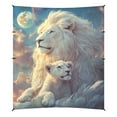 thumbnail image 5 of Wobogo White Maned Lions Beach Tent Camping Sun Shelter 110 x 125in UPF50+ Outdoor Shade for Trips Fishing Picnics, 5 of 7