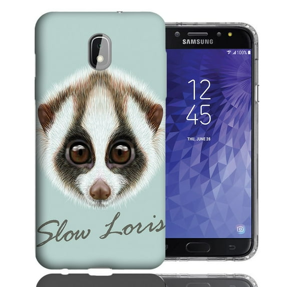 MUNDAZE Samsung J3 2018/J3 Star/J3 Achieve Slow Loris Design TPU Gel Phone Case Cover