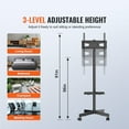 thumbnail image 5 of KFFKFF Mobile TV Stand Mobile TV Cart for 23"-60" TVs with Wheels & A Tray, 5 of 10