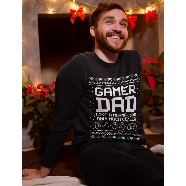 Geeky Christmas. Vintage Computer Game Ugly Sweater. Gamer. 