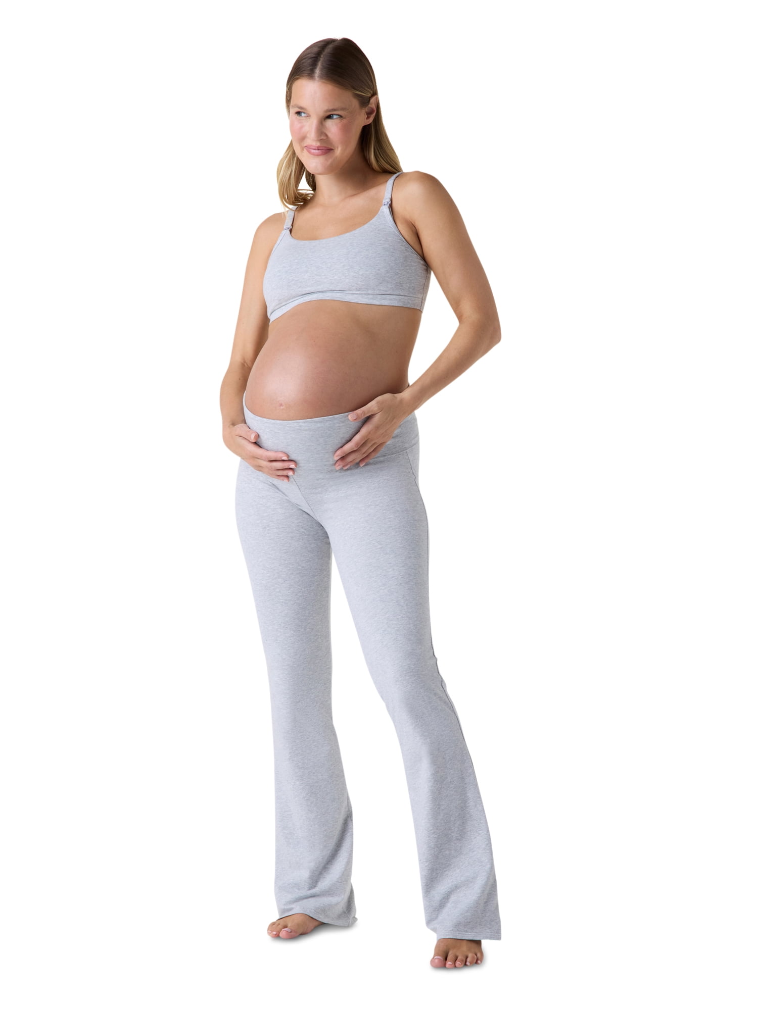 Ingrid & Isabel For Every Belly Women's Maternity Cotton Jersey Fold over Pant, Sizes S-XXXL
